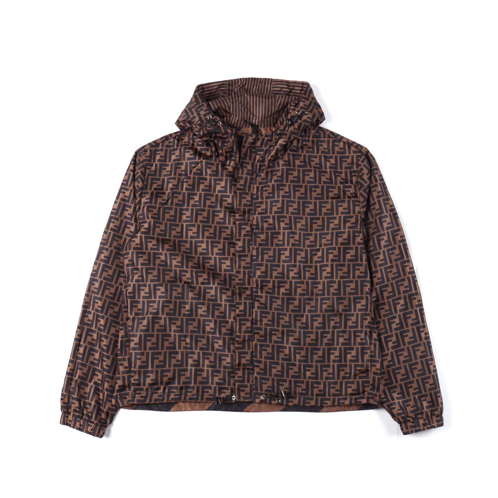 Fendi full printed logo double-sided jacket,