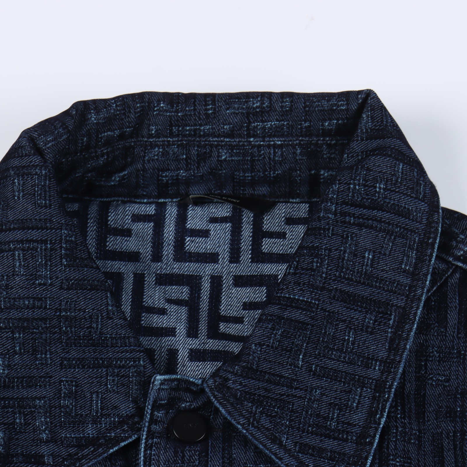 Fendi Dark Pattern Denim Coat