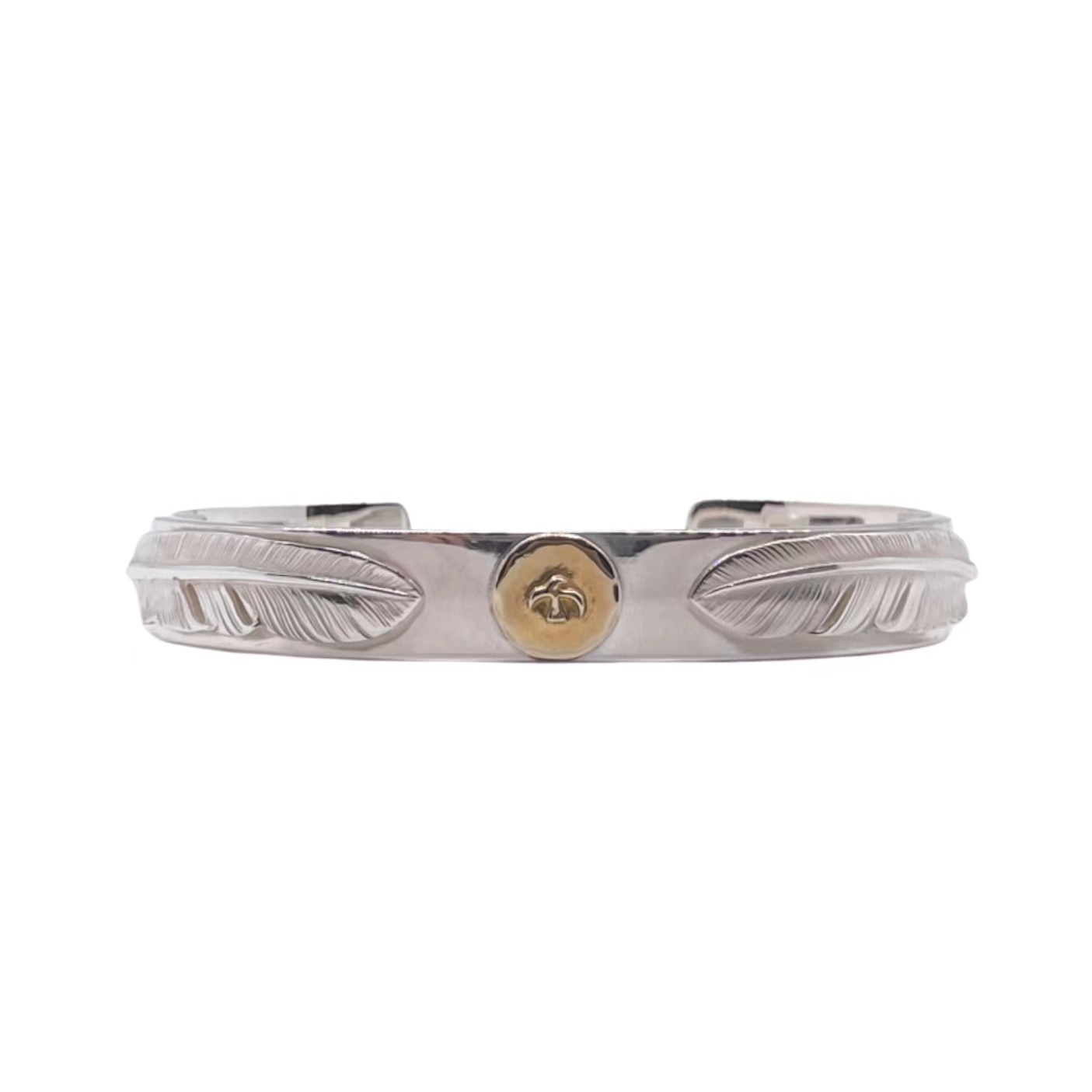 Goro's Takahashi Goro Double Silver Feather Bracelet