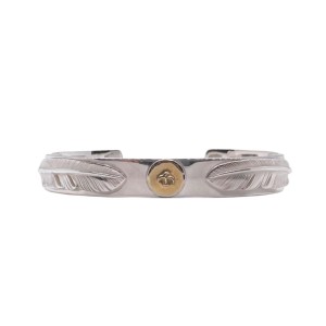 Goro's Takahashi Goro Double Silver Feather Bracelet