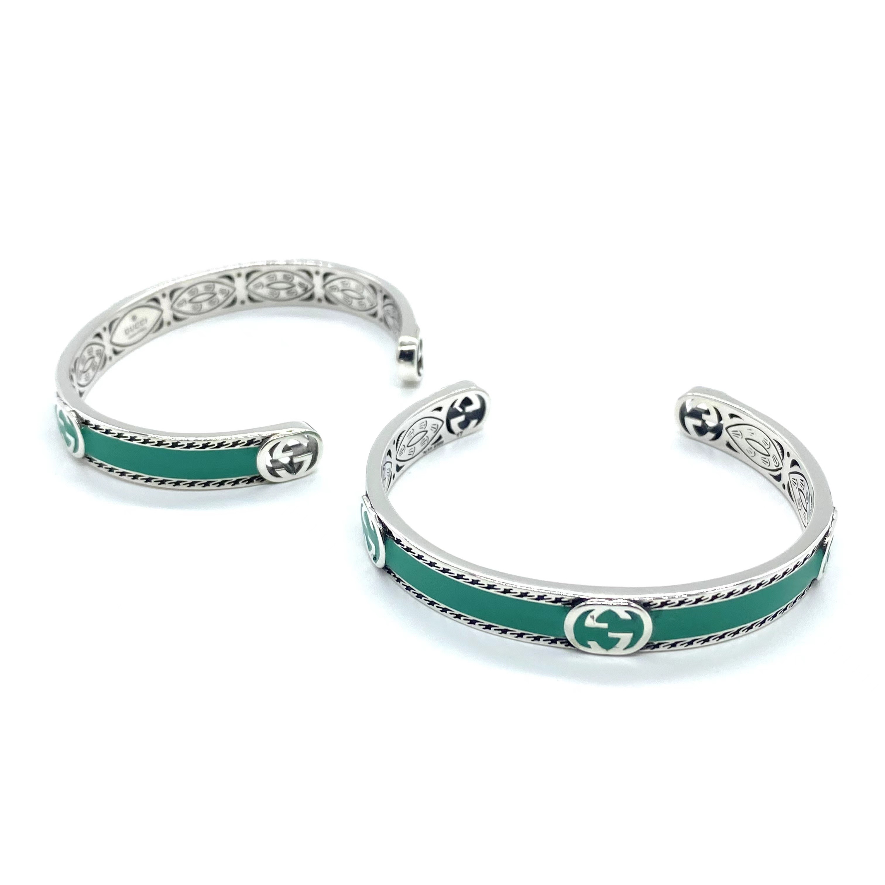 Gucci enamel green bracelet