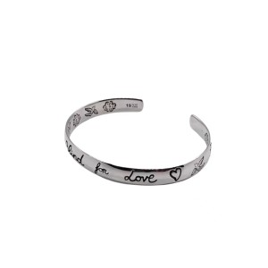 Gucci wide bird and flower bracelet