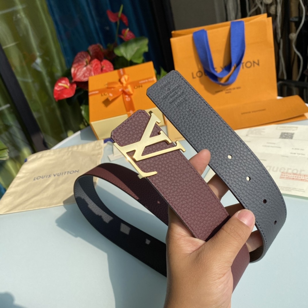 Louis Vuitton men's leather belt