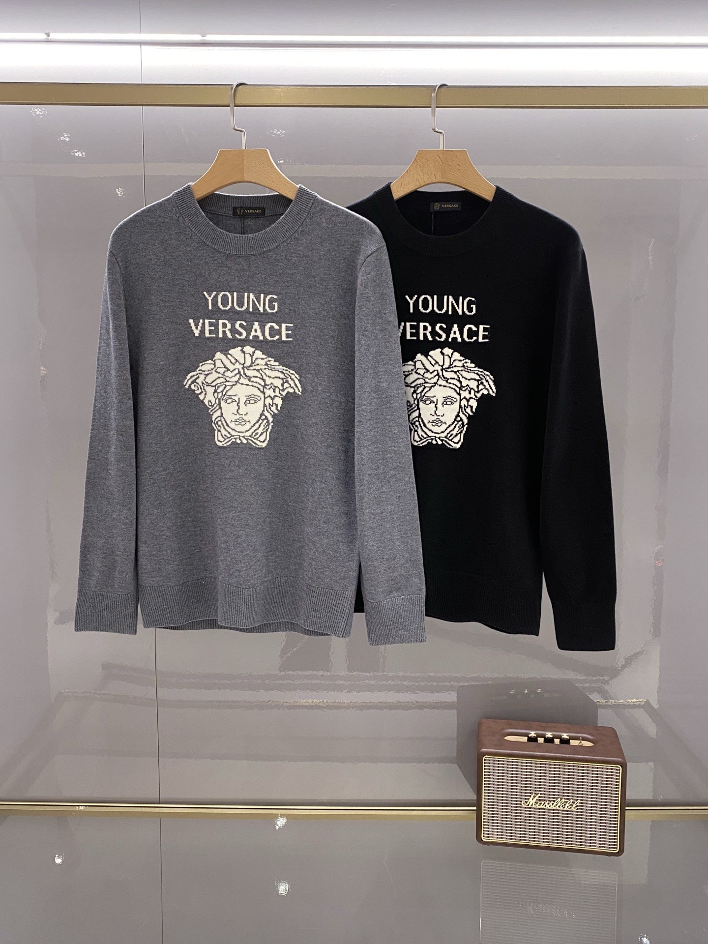 VERSAC*E Men's Premium Quality Crew Neck Wool Sweater