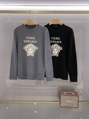 VERSAC*E Men's Premium Quality Crew Neck Wool Sweater