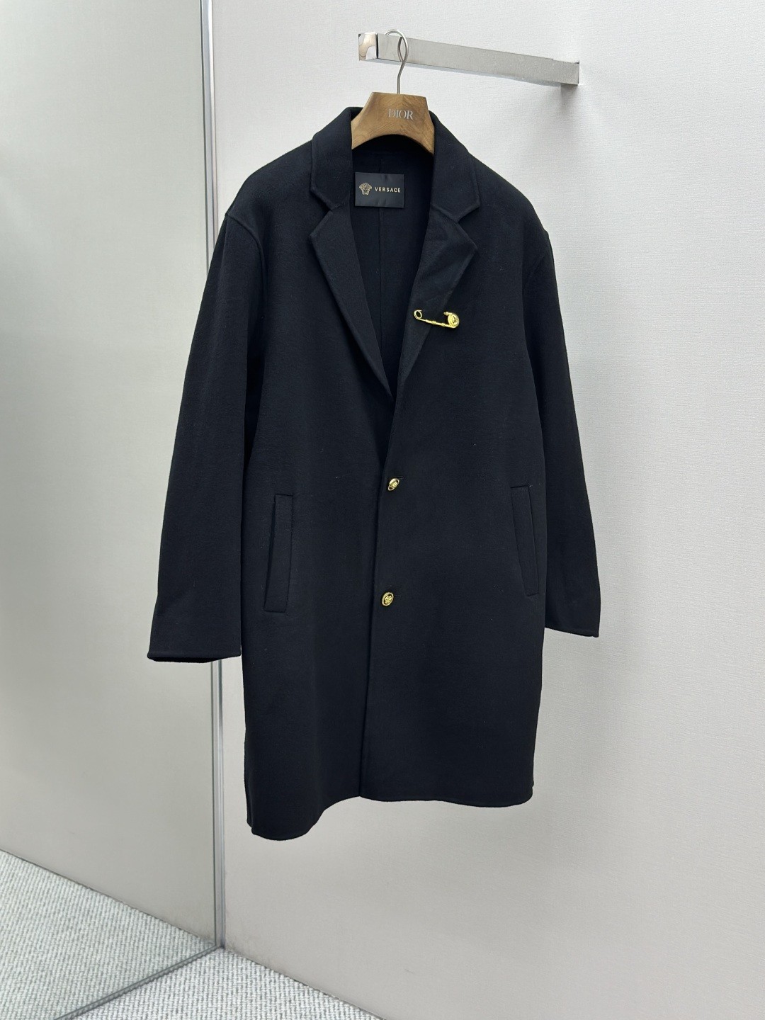 VERSACE Exclusive New Original Men's Wool Double-faced Coat