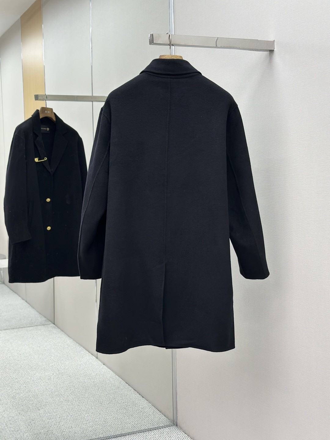 VERSACE Exclusive New Original Men's Wool Double-faced Coat