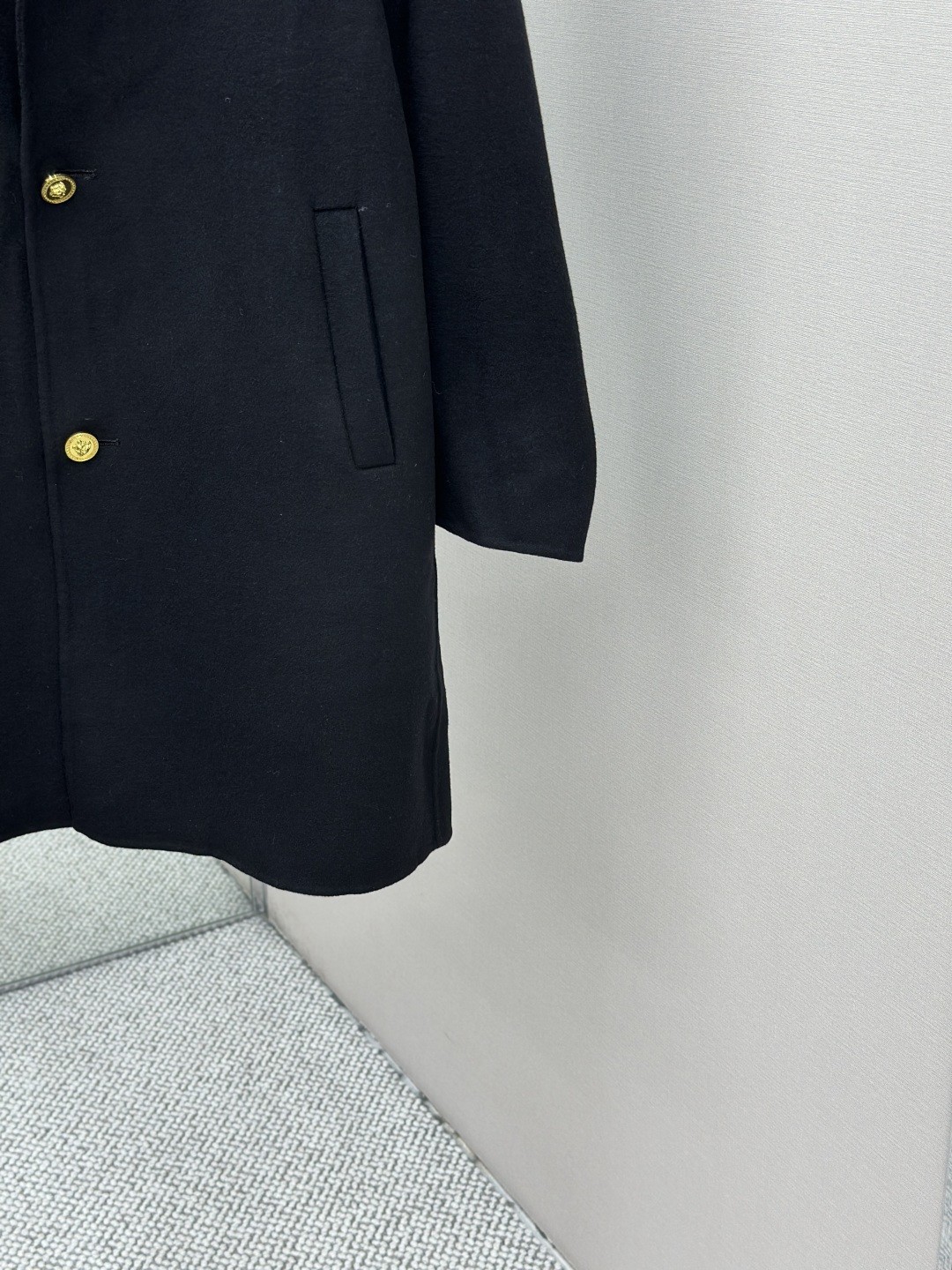 VERSACE Exclusive New Original Men's Wool Double-faced Coat